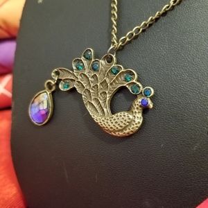 Peacock Necklace.